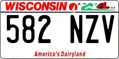 WI license plate 582NZV