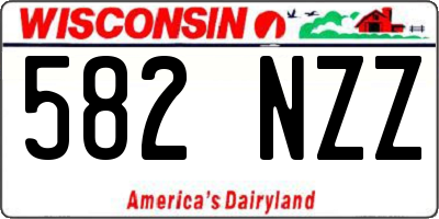 WI license plate 582NZZ