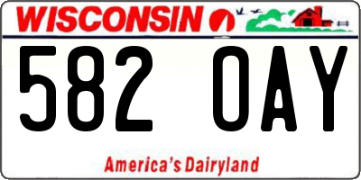 WI license plate 582OAY