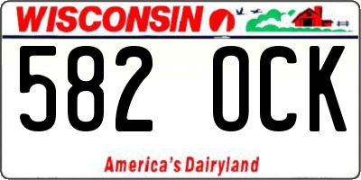 WI license plate 582OCK