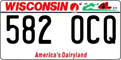 WI license plate 582OCQ