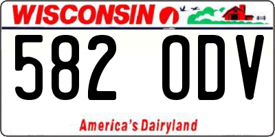 WI license plate 582ODV