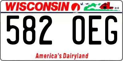WI license plate 582OEG