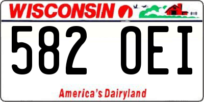 WI license plate 582OEI