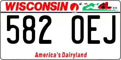 WI license plate 582OEJ