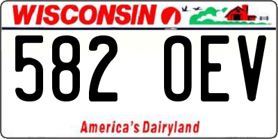 WI license plate 582OEV