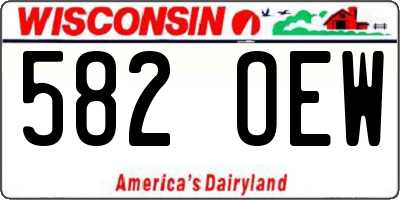 WI license plate 582OEW