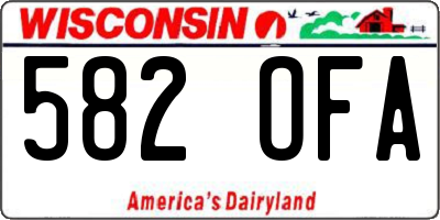 WI license plate 582OFA