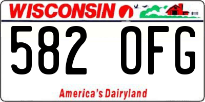 WI license plate 582OFG