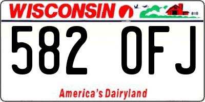WI license plate 582OFJ
