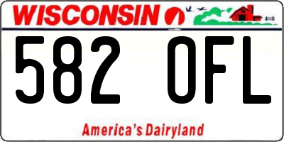 WI license plate 582OFL
