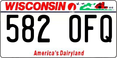WI license plate 582OFQ