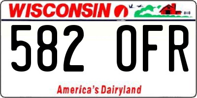 WI license plate 582OFR