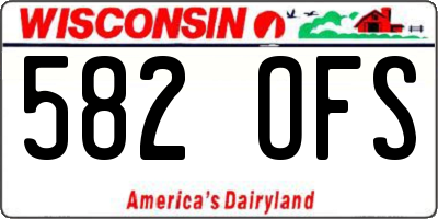 WI license plate 582OFS