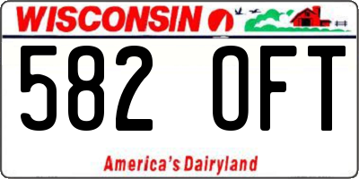 WI license plate 582OFT