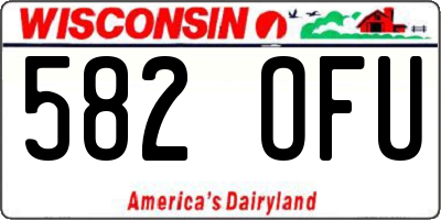 WI license plate 582OFU