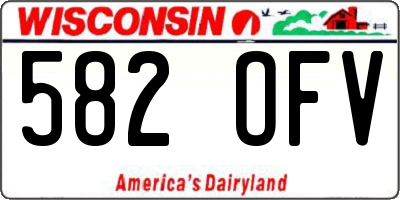 WI license plate 582OFV