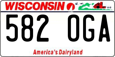 WI license plate 582OGA