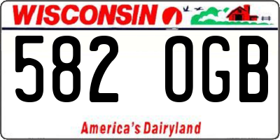 WI license plate 582OGB