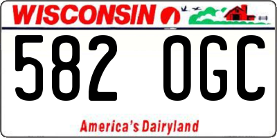 WI license plate 582OGC