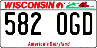 WI license plate 582OGD