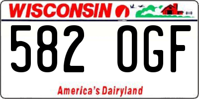 WI license plate 582OGF