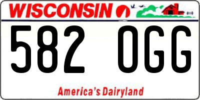 WI license plate 582OGG