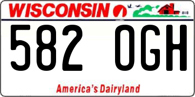 WI license plate 582OGH