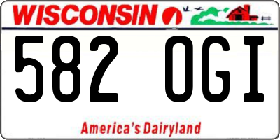 WI license plate 582OGI