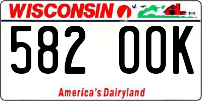 WI license plate 582OOK