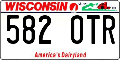 WI license plate 582OTR