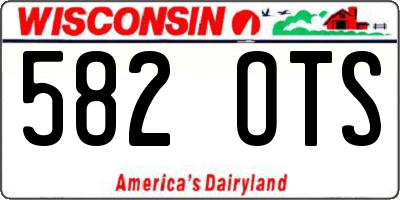 WI license plate 582OTS