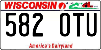 WI license plate 582OTU