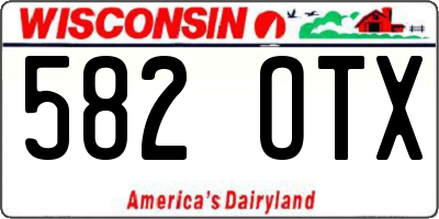 WI license plate 582OTX