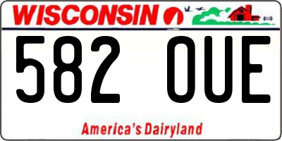 WI license plate 582OUE