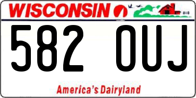 WI license plate 582OUJ
