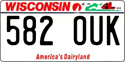 WI license plate 582OUK