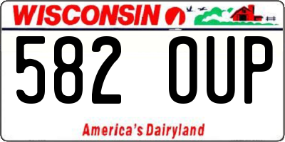 WI license plate 582OUP