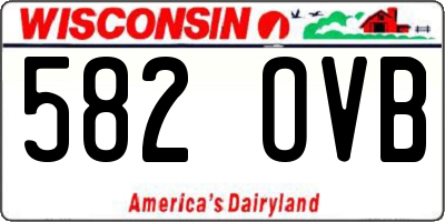 WI license plate 582OVB
