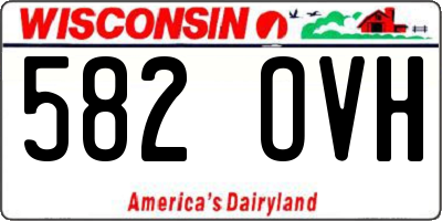 WI license plate 582OVH