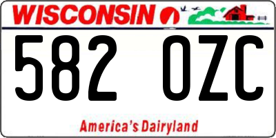 WI license plate 582OZC
