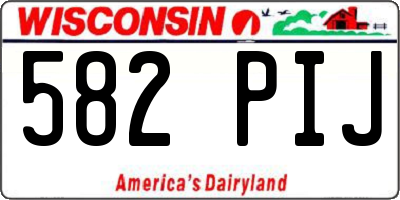 WI license plate 582PIJ