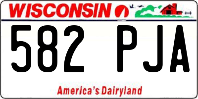 WI license plate 582PJA