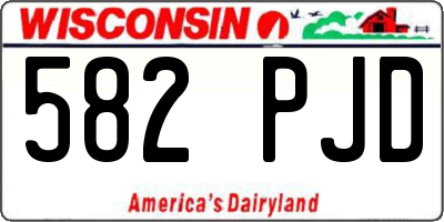 WI license plate 582PJD