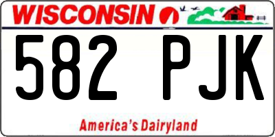 WI license plate 582PJK