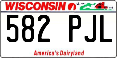 WI license plate 582PJL