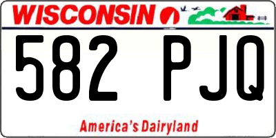 WI license plate 582PJQ