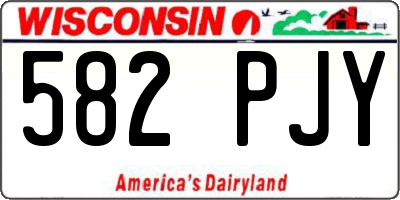 WI license plate 582PJY