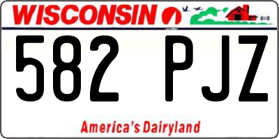 WI license plate 582PJZ