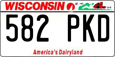 WI license plate 582PKD